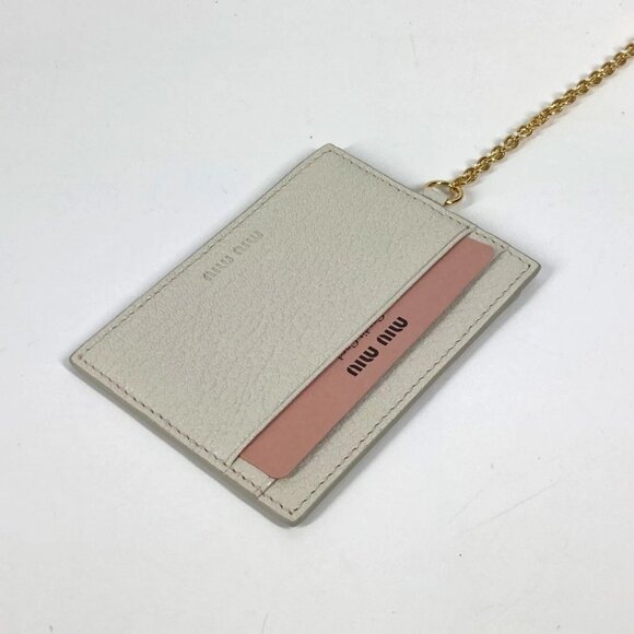 MIUMIU 5MH109 Pass case with card case Madras Long Wallet Ribbon Long Wallet - Picture 7 of 12